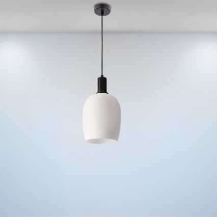 Hängeleuchte an Kabel WOLKEN 1xE27/40W/230V weiß/schwarz