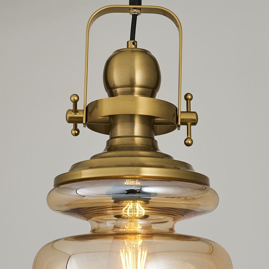 Hängeleuchte an Kette BOTTLE 1xE27/40W/230V goldfarben