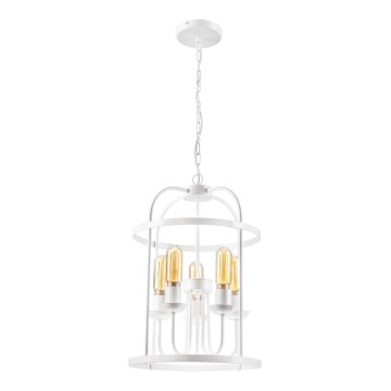 Hängeleuchte an Kette CONSTANTINE 5xE27/60W/230V weiß