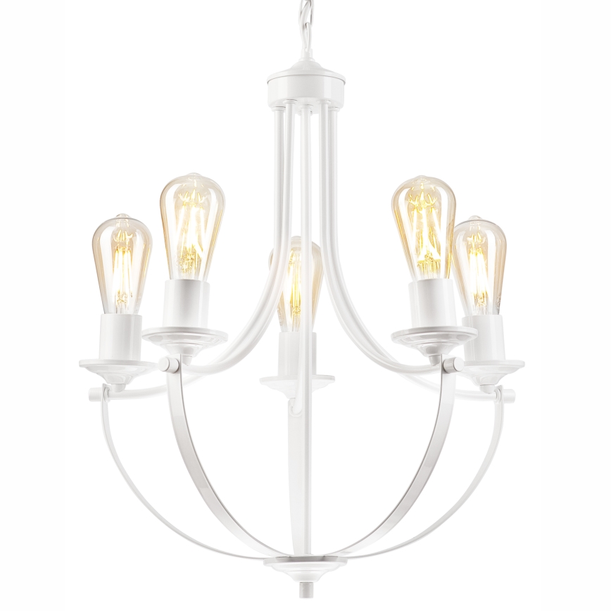 Hängeleuchte an Kette GINA 5xE27/60W/230V weiß