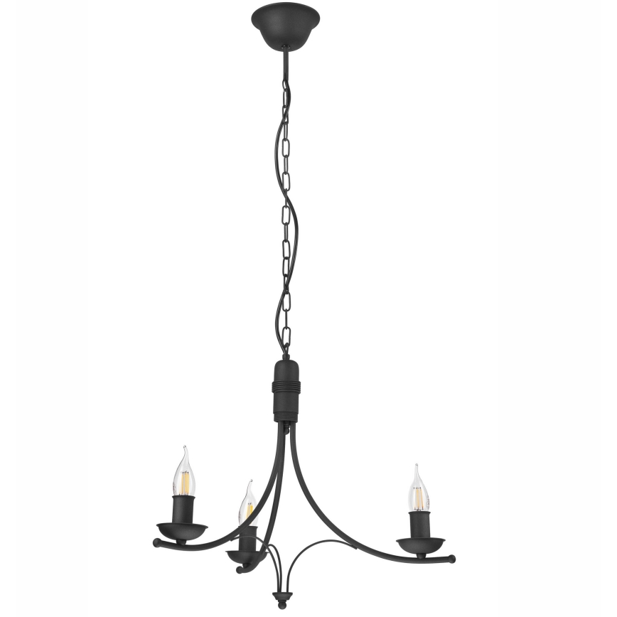 Hängeleuchte an Kette LUCY 3xE14/60W/230V schwarz