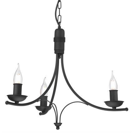 Hängeleuchte an Kette LUCY 3xE14/60W/230V schwarz