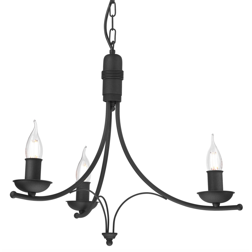 Hängeleuchte an Kette LUCY 3xE14/60W/230V schwarz