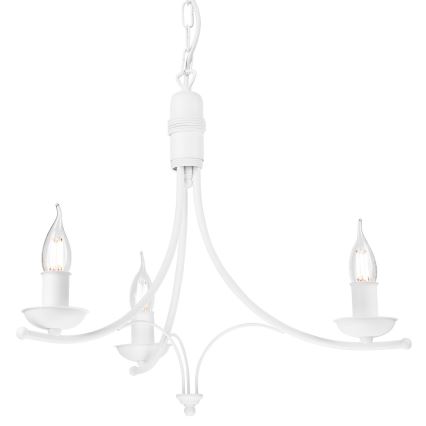 Hängeleuchte an Kette LUCY 3xE14/60W/230V weiß