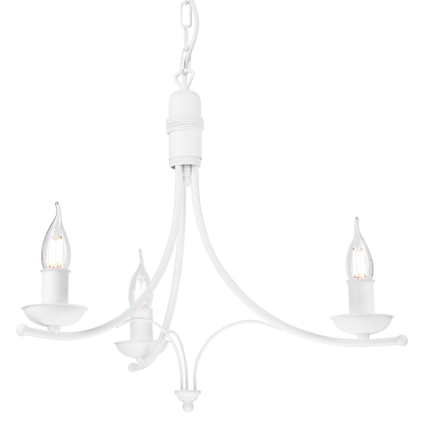 Hängeleuchte an Kette LUCY 3xE14/60W/230V weiß
