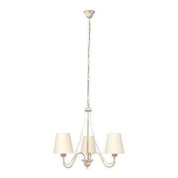 Hängeleuchte an Kette MALBO 3xE27/15W/230V beige