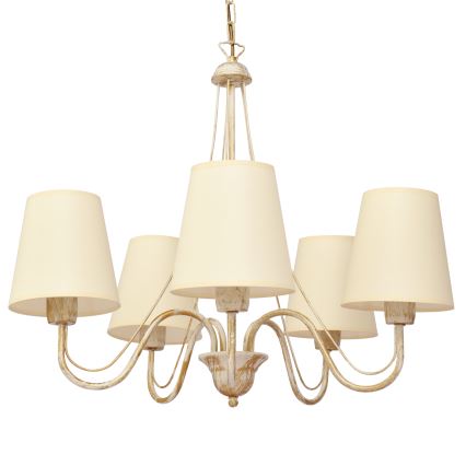 Hängeleuchte an Kette MALBO 5xE27/15W/230V beige