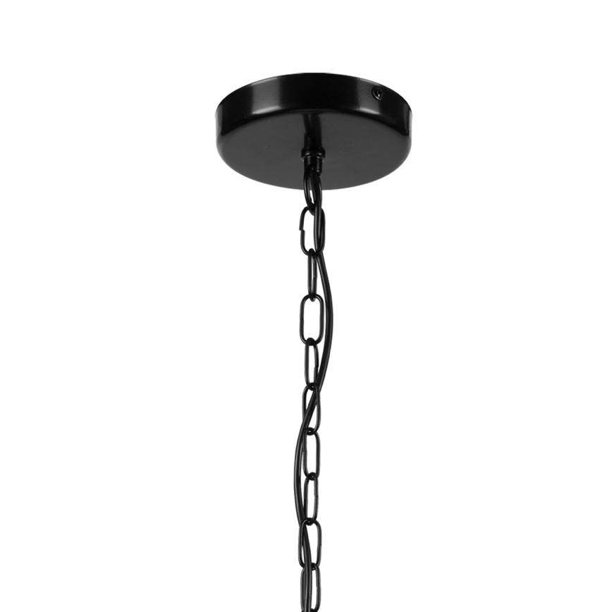 Hängeleuchte an Kette ONDA 1xE27/15W/230V schwarz/Eiche