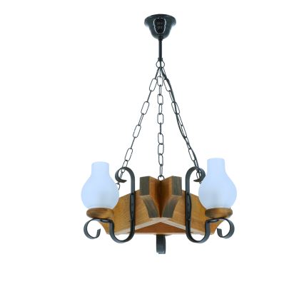 Hängeleuchte an Kette QUEEN 3xE14/40W/230V Buche - FSC-zertifiziert
