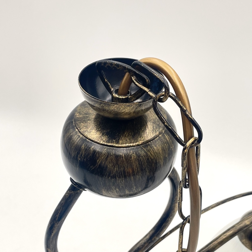 Hängeleuchte an Kette RETRO 2xE27/60W/230V bronzen/Patina
