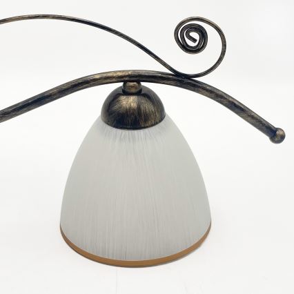 Hängeleuchte an Kette RETRO 2xE27/60W/230V bronzen/Patina