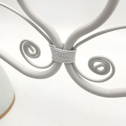 Hängeleuchte an Kette RETRO 2xE27/60W/230V mattweiß