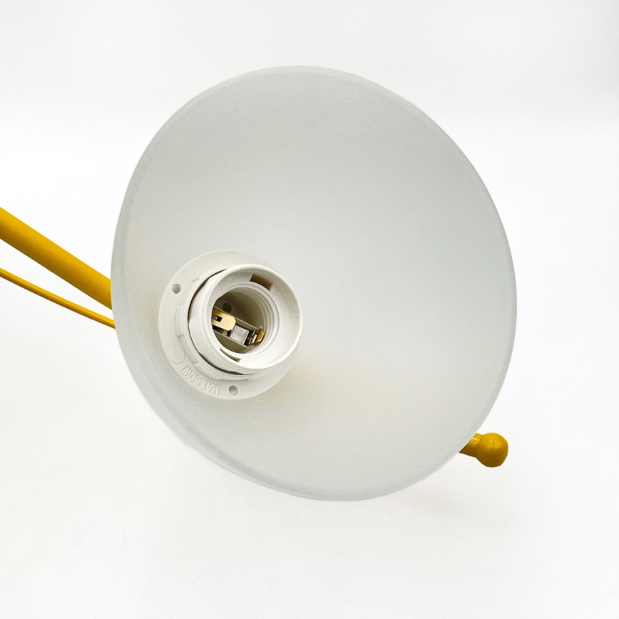 Hängeleuchte an Kette RETRO 5xE27/60W/230V weiß/bunt