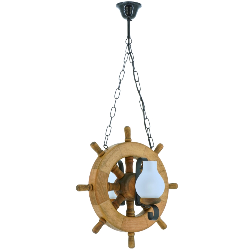 Hängeleuchte an Kette TIMONA 2xE14/40W/230V Buche - FSC-zertifiziert