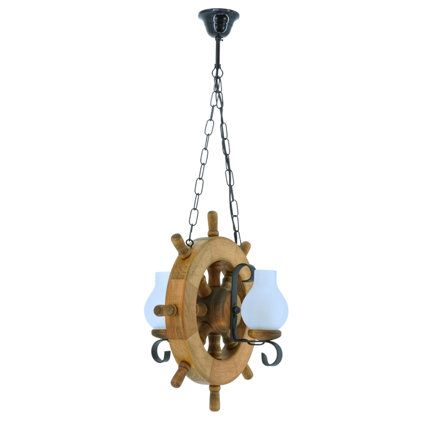 Hängeleuchte an Kette TIMONA 2xE14/40W/230V Buche - FSC-zertifiziert