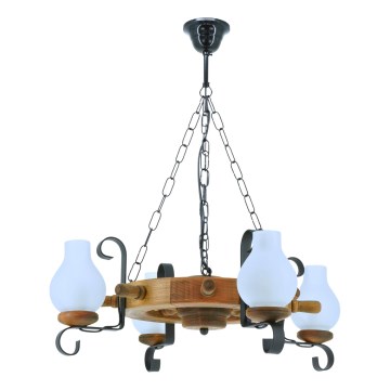 Hängeleuchte an Kette TIMONA 4xE14/40W/230V Buche - FSC-zertifiziert