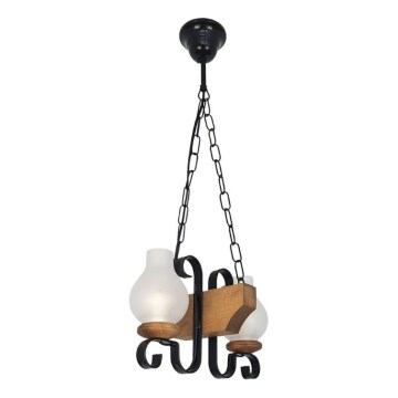Hängeleuchte an Kette VELA 2xE14/40W/230V Buche - FSC-zertifiziert