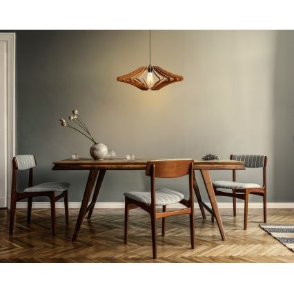 Hängeleuchte an Schnur 1xE27/60W/230V braun d 47 cm