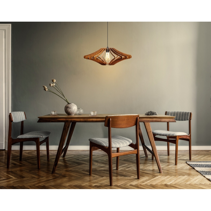 Hängeleuchte an Schnur 1xE27/60W/230V braun d 47 cm
