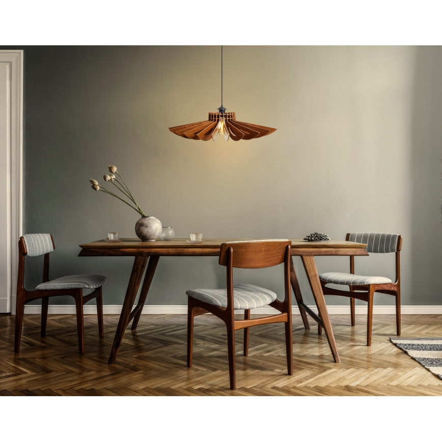 Hängeleuchte an Schnur 1xE27/60W/230V braun d 52 cm
