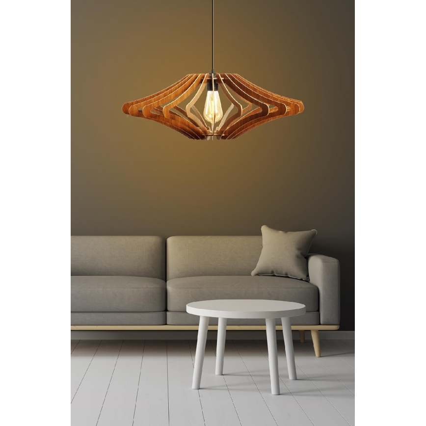 Hängeleuchte an Schnur 1xE27/60W/230V braun d 59 cm