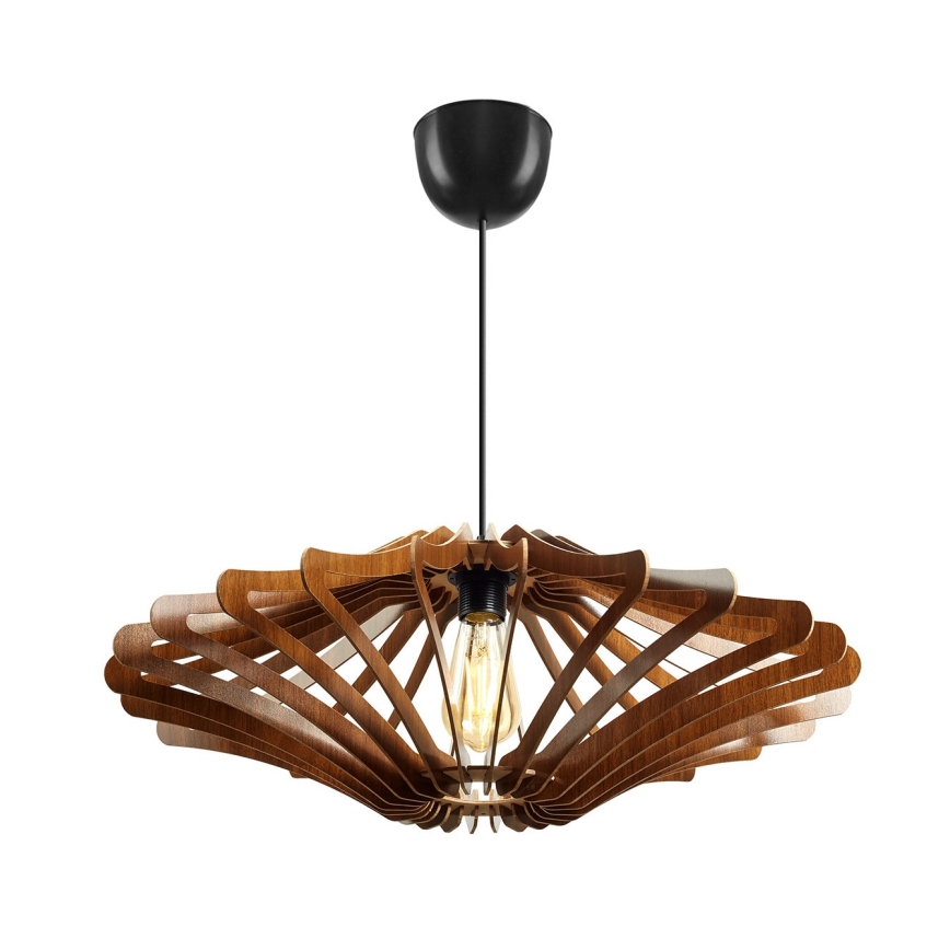 Hängeleuchte an Schnur 1xE27/60W/230V braun d 59 cm