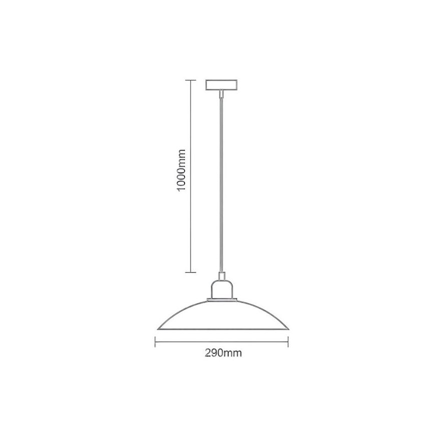 Hängeleuchte an Schnur 1xE27/60W/230V d 29 cm schwarz