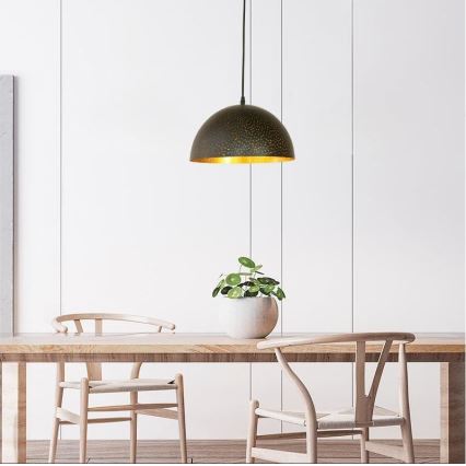 Hängeleuchte an Schnur 1xE27/60W/230V d 30 cm schwarz