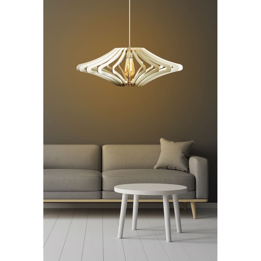 Hängeleuchte an Schnur 1xE27/60W/230V weiß d 59 cm