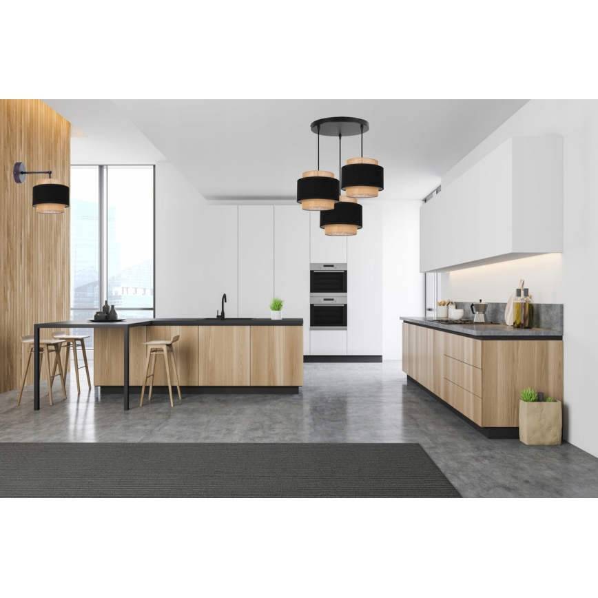Hängeleuchte an Schnur 3xE27/60W/230V beige