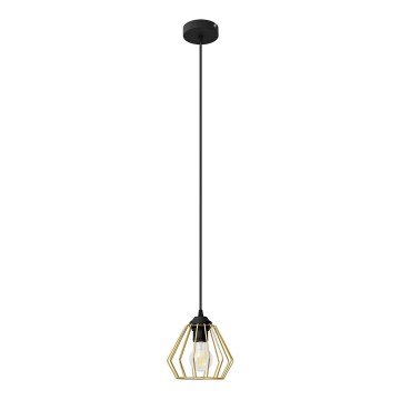 Hängeleuchte an Schnur AGAT 1xE27/15W/230V golden/schwarz