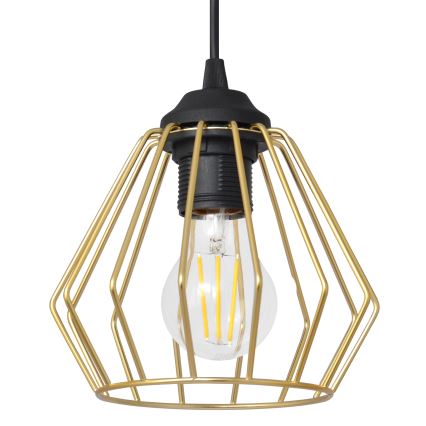 Hängeleuchte an Schnur AGAT 2xE27/15W/230V golden/schwarz