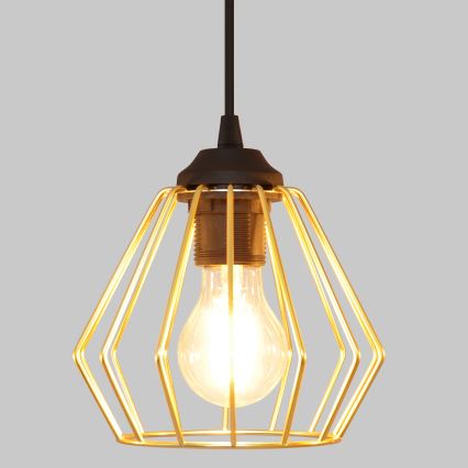 Hängeleuchte an Schnur AGAT 2xE27/15W/230V golden/schwarz