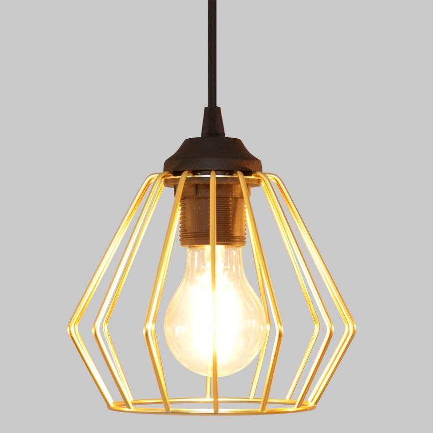 Hängeleuchte an Schnur AGAT 2xE27/15W/230V golden/schwarz