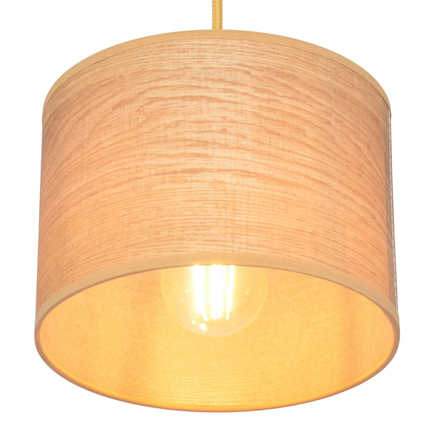 Hängeleuchte an Schnur ALBA 1xE27/15W/230V d 20 cm braun