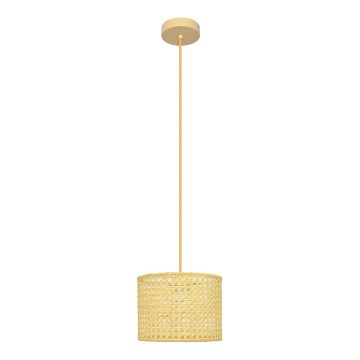 Hängeleuchte an Schnur ALBA 1xE27/15W/230V d 20 cm Rattan