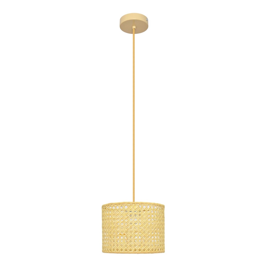 Hängeleuchte an Schnur ALBA 1xE27/15W/230V d 20 cm Rattan