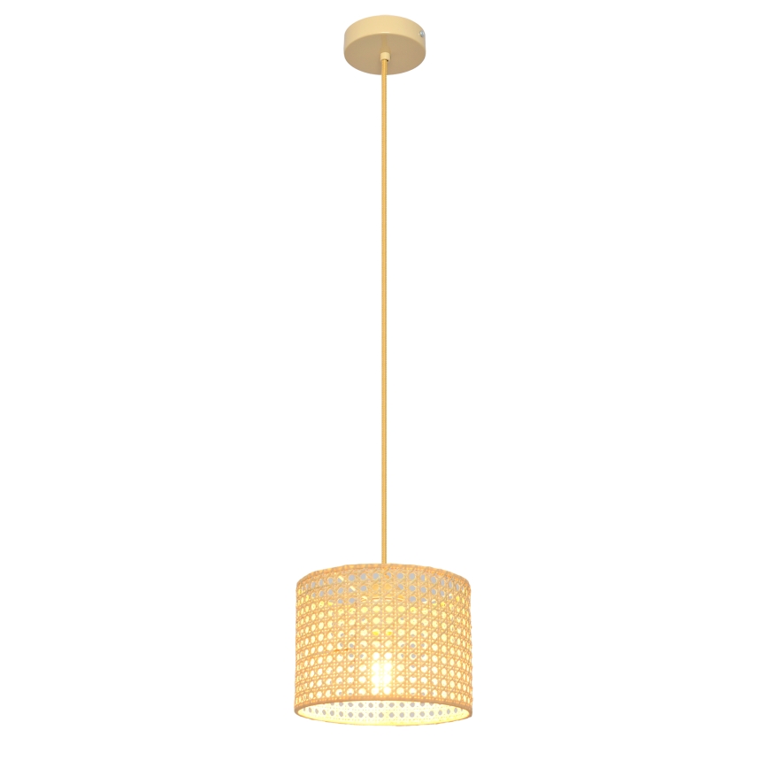 Hängeleuchte an Schnur ALBA 1xE27/15W/230V d 20 cm Rattan