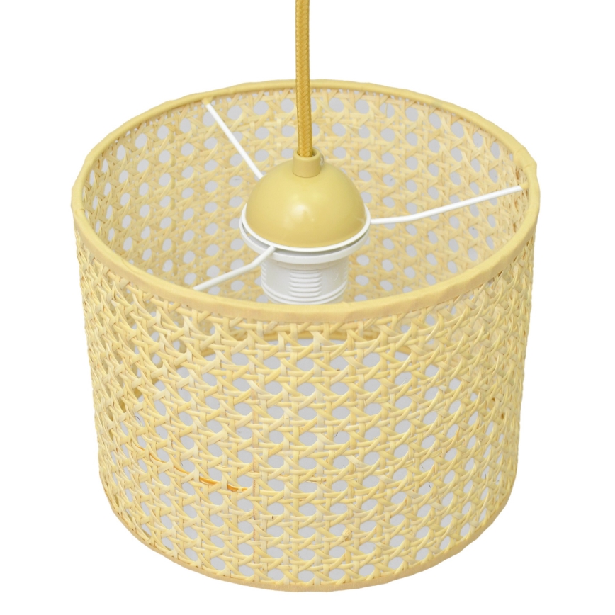 Hängeleuchte an Schnur ALBA 1xE27/15W/230V d 20 cm Rattan