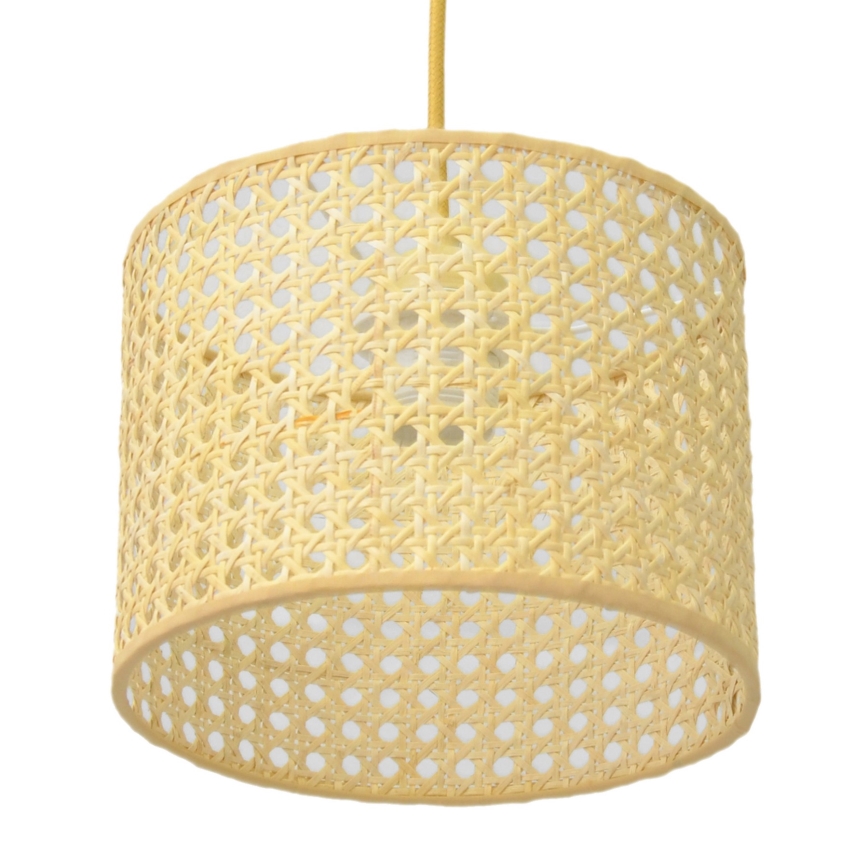Hängeleuchte an Schnur ALBA 1xE27/15W/230V d 20 cm Rattan