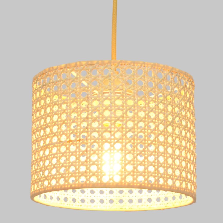 Hängeleuchte an Schnur ALBA 1xE27/15W/230V d 20 cm Rattan