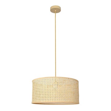Hängeleuchte an Schnur ALBA 1xE27/15W/230V d 40 cm Rattan