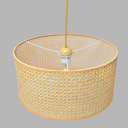 Hängeleuchte an Schnur ALBA 1xE27/15W/230V d 40 cm Rattan