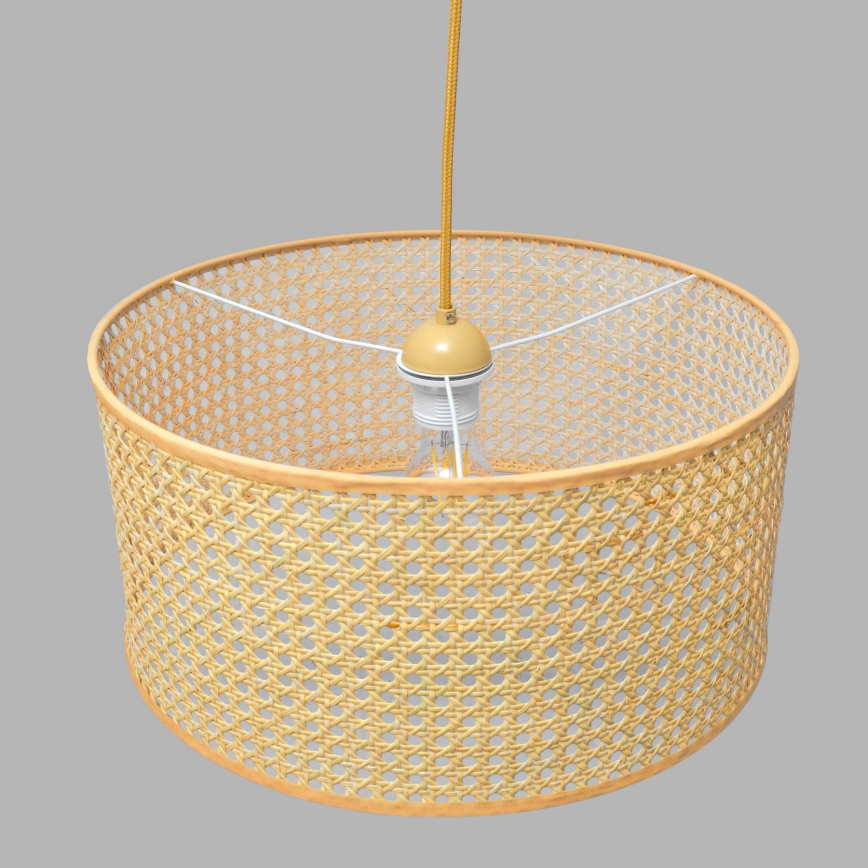Hängeleuchte an Schnur ALBA 1xE27/15W/230V d 40 cm Rattan