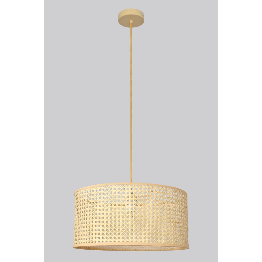 Hängeleuchte an Schnur ALBA 1xE27/15W/230V d 40 cm Rattan