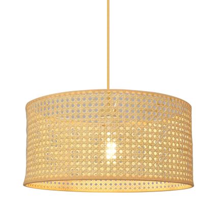 Hängeleuchte an Schnur ALBA 1xE27/15W/230V d 40 cm Rattan