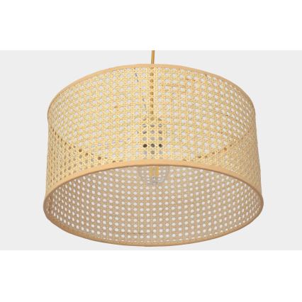 Hängeleuchte an Schnur ALBA 1xE27/15W/230V d 40 cm Rattan