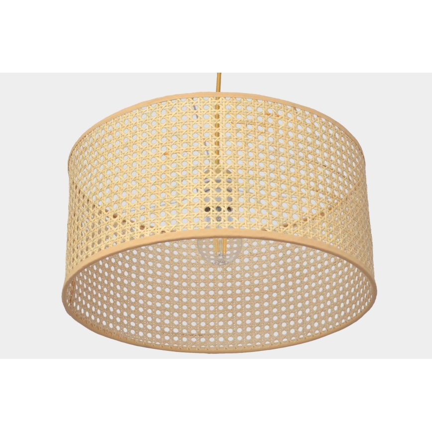 Hängeleuchte an Schnur ALBA 1xE27/15W/230V d 40 cm Rattan