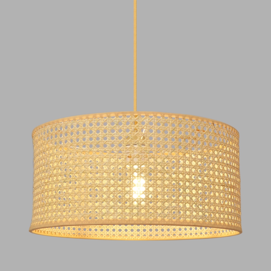 Hängeleuchte an Schnur ALBA 1xE27/15W/230V d 40 cm Rattan