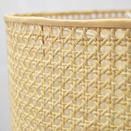 Hängeleuchte an Schnur ALBA 1xE27/15W/230V d 45 cm Rattan/schwarz